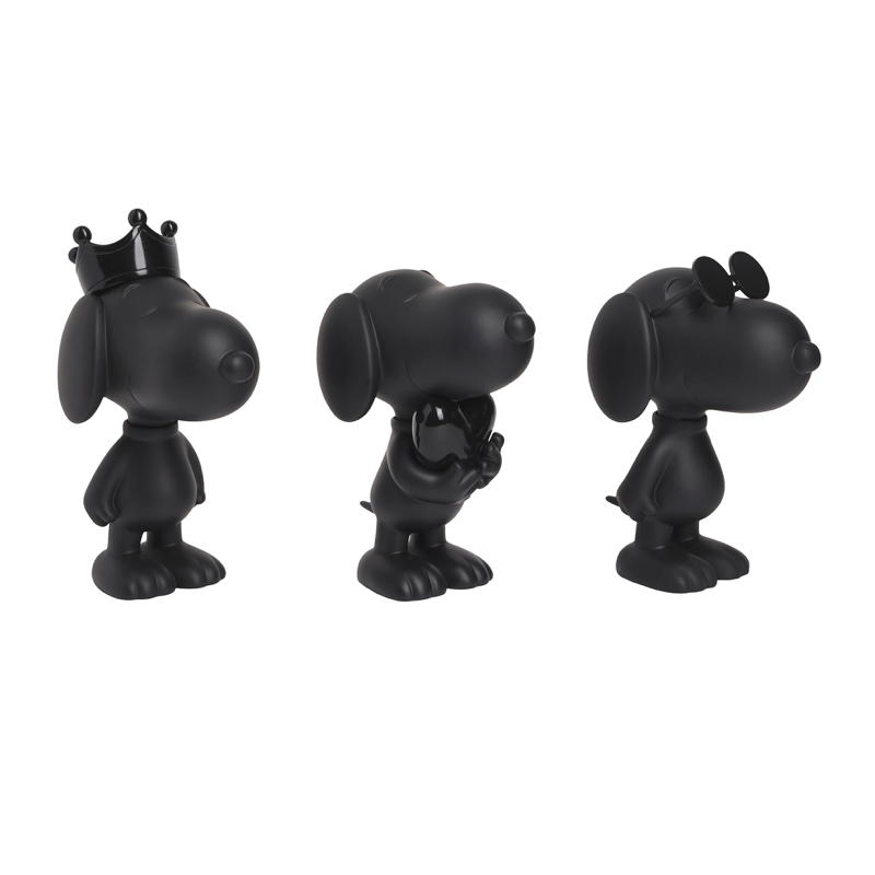 Snoopy XS Peanuts Figurine 12 cm Black Set of 3 Pieces
