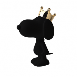 SNOOPY COURONNE NOIR & OR -...