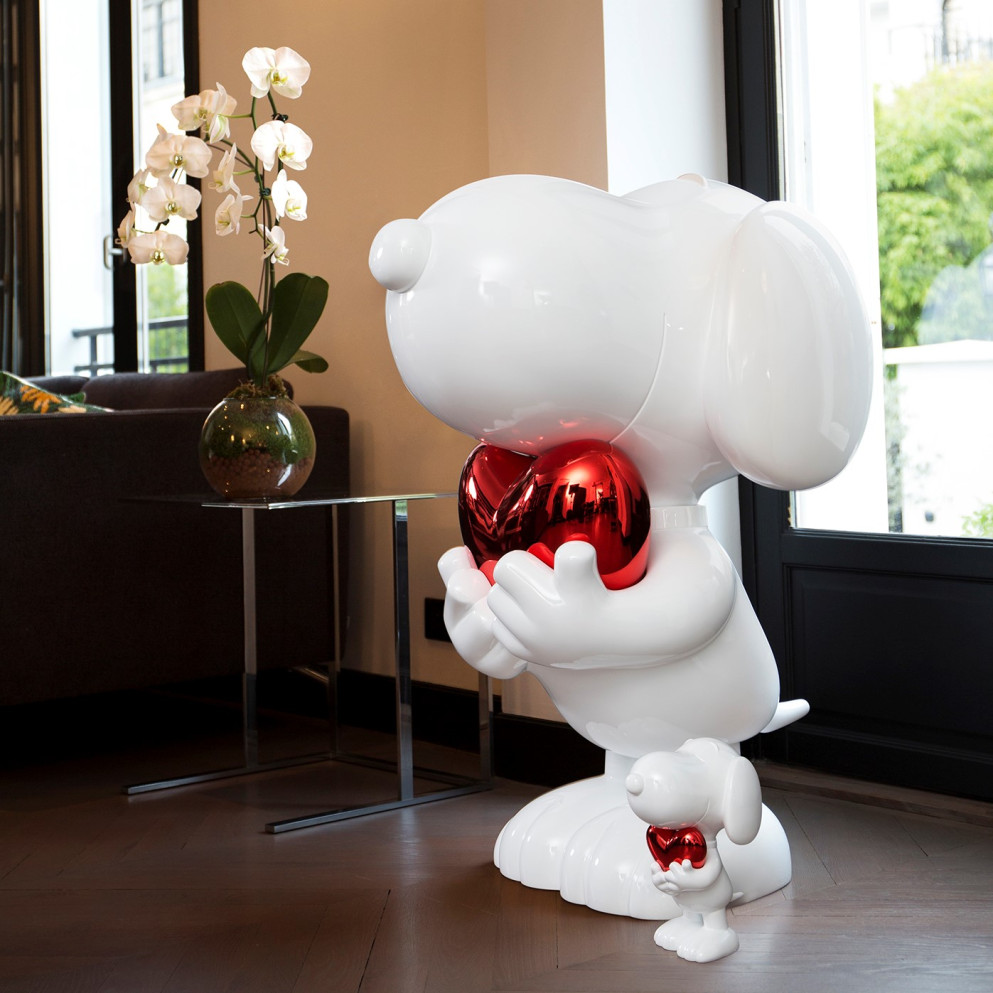 KITH×LeblonDelienne×Peanuts Snoopy Heart Snoopy Heart Peanuts Sculpture 95 cm Bicolor