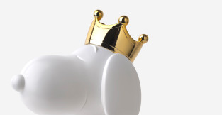 SNOOPY CROWN BICOLOR - LARGE