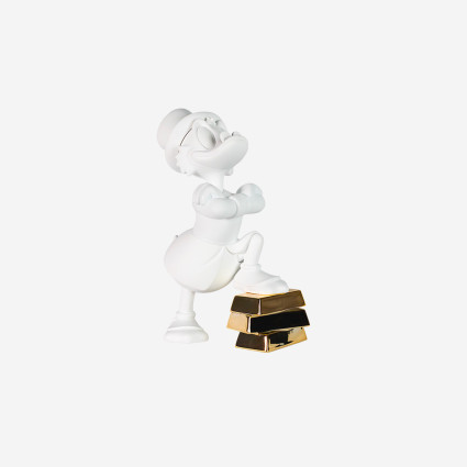 UNCLE SCROOGE INGOTS - MAT WHITE & CHROMED GOLD - SMALL
