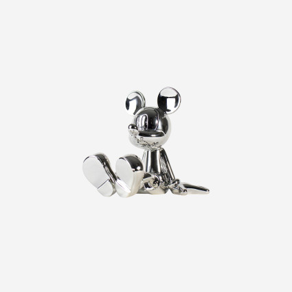Sitting Mickey par Marcel Wanders Chromé Argent - 12 cm