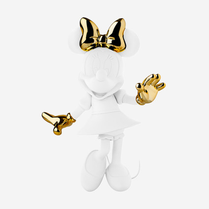 MINNIE WELCOME BICOLORE - LARGE - BLANC & OR