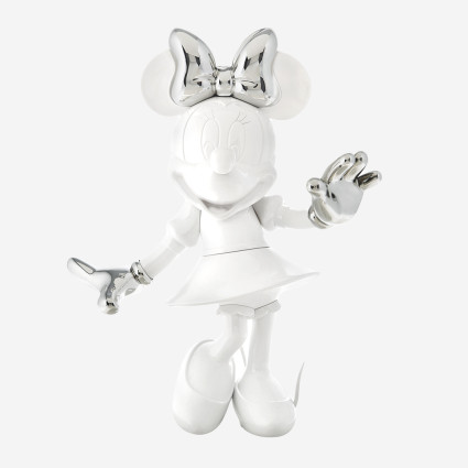 MINNIE WELCOME BICOLORE - LARGE - BLANC & ARGENT